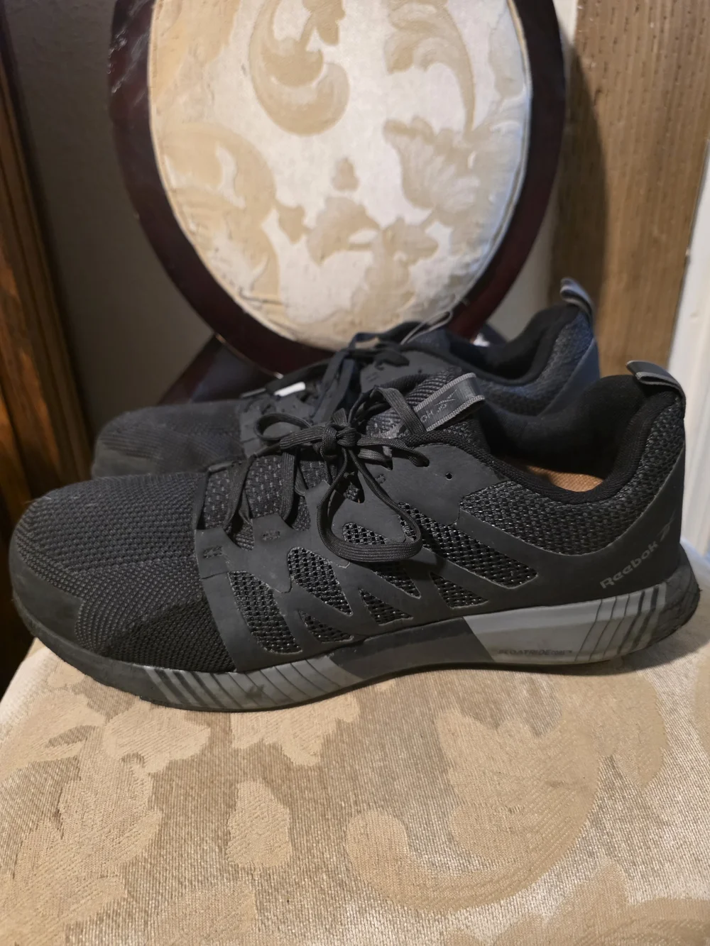 Reebok Men's Black Knit Training Sneakers